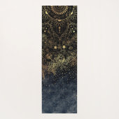 Tapis De Yoga Floral Mandala or bleu (Dos)