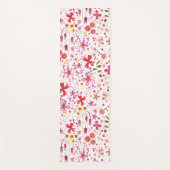 Tapis De Yoga Floral moderne Motif aquarelle (Devant)