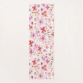 Tapis De Yoga Floral moderne Motif aquarelle (Dos)