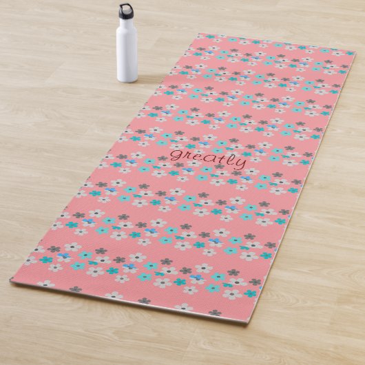 Tapis De Yoga Floral moderne rustique (En situation)