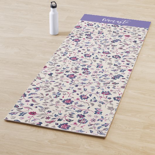 Tapis De Yoga Floral Paisley Motif (En situation)