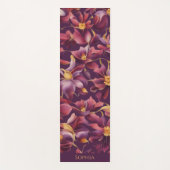 Tapis De Yoga Floral pourpre- (Devant)