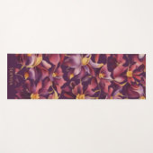 Tapis De Yoga Floral pourpre- (Devant (Horizontal))