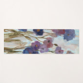 Tapis De Yoga Floral soustrait dans le pourpre (Devant (Horizontal))