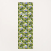 Tapis De Yoga Flore bleu doux Hydrangea Nature personnalisée (Devant)