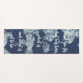 Tapis De Yoga Flore Bleue Pacifique (Devant (Horizontal))