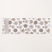 Tapis De Yoga Flore mignonne Violet gris (Devant (Horizontal))