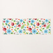 Tapis De Yoga Flore printanière (Dos (Horizontal))
