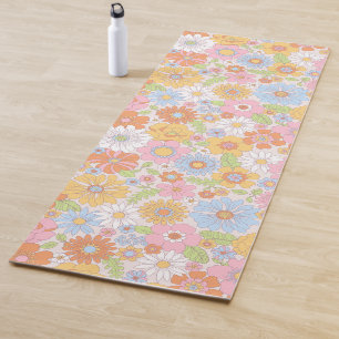 Tapis De Yoga Flore rétro