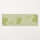 Tapis De Yoga Flore verte (Devant (Horizontal))