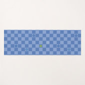 Tapis De Yoga Flower Checkered Pattern No. 01 - Light Blue (Devant (Horizontal))