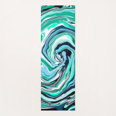 Tapis De Yoga Flûtes turquoises, bleues et blanches (Devant)