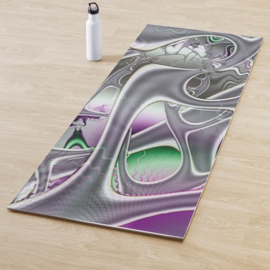 Tapis De Yoga Flux Argent (En situation)