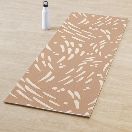 Tapis De Yoga Flux dans Tan et Crème (En situation)