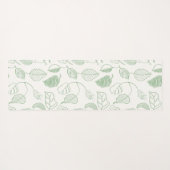 Tapis De Yoga Flux de Lightleaf Monochromatique Vert Feuillage B (Dos (Horizontal))