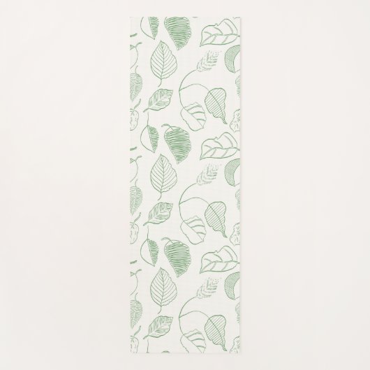 Tapis De Yoga Flux de Lightleaf Monochromatique Vert Feuillage B (Devant)