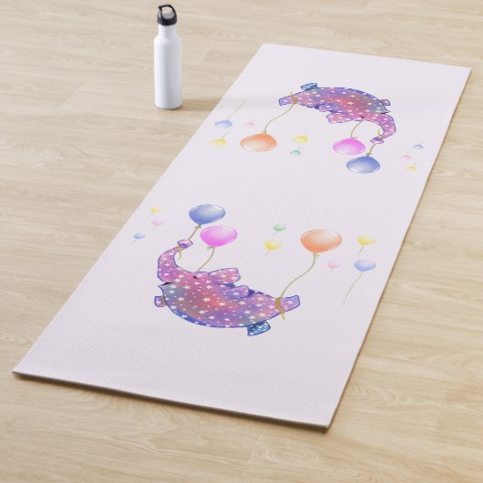 Tapis De Yoga Flying Elephant Funny Yoga Mat (En situation)