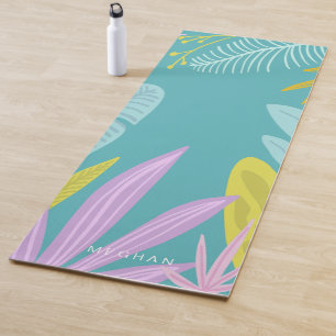 Tapis De Yoga Foliage tropical   Monogramme Yoga Mat