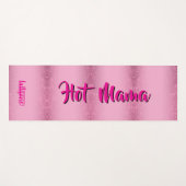 Tapis De Yoga Fond rose magique nom Personnalisé (Devant (Horizontal))