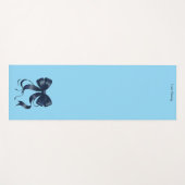 Tapis De Yoga Force Entraînement Bleu Bow (Devant (Horizontal))