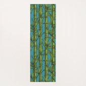Tapis De Yoga Forêt de bambou sur bleu (Dos)
