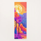Tapis De Yoga Forêt Lune Vibrante (Dos)