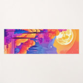 Tapis De Yoga Forêt Lune Vibrante (Devant (Horizontal))