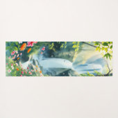 Tapis De Yoga forêt printanière (Dos (Horizontal))