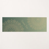 Tapis De Yoga Forêt verte Mandala Gradient (Devant (Horizontal))