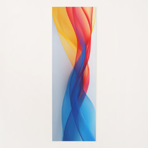 Tapis De Yoga Formes flottantes transparentes en couleurs primai