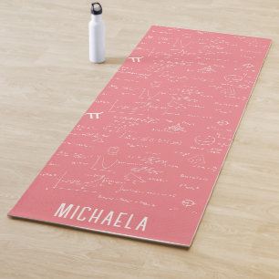 Tapis De Yoga Formules de mathématiques rose mignonnes personnal