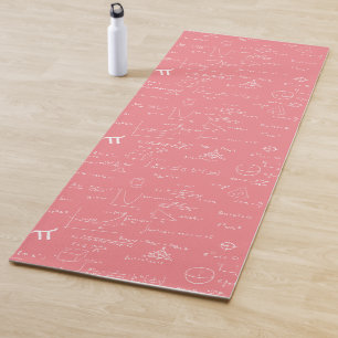 Tapis De Yoga Formules et équations mathématiques rose féminin