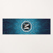Tapis De Yoga Fractale avec monogramme (Devant (Horizontal))