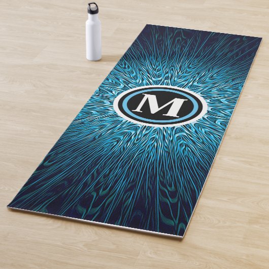 Tapis De Yoga Fractale avec monogramme (En situation)