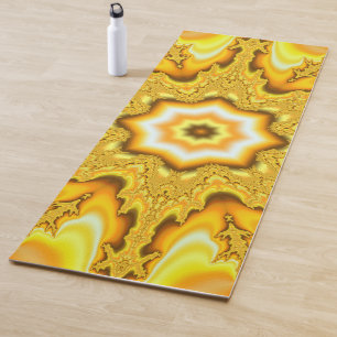 Tapis De Yoga Fractale d'étoile d'or