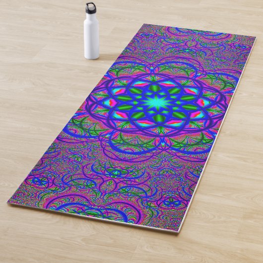 Tapis De Yoga Fractales psychédéliques (En situation)