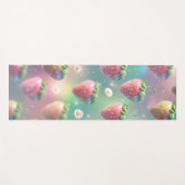 Tapis De Yoga Fraise mignonne motif arc-en-ciel (Devant (Horizontal))