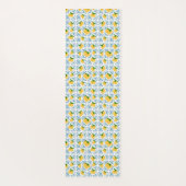 Tapis De Yoga French Country Lemon Blue Tile Pattern (Dos)