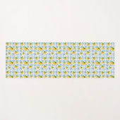 Tapis De Yoga French Country Lemon Blue Tile Pattern (Devant (Horizontal))