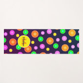 Tapis De Yoga Fruit citron orange motif Monogram (Devant (Horizontal))