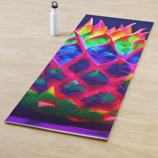 Tapis De Yoga Fruit de dragon de néon électrique