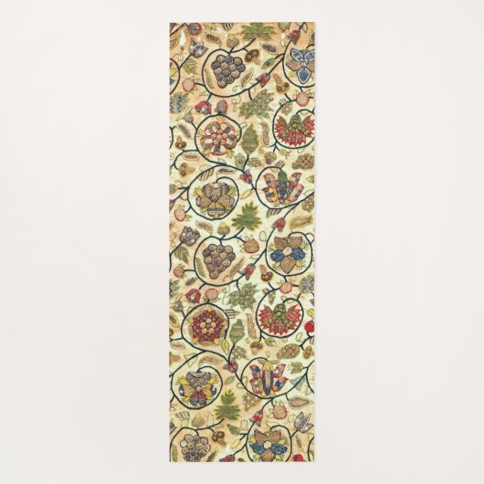 Tapis De Yoga Fruits et fleurs de broderie (Dos)