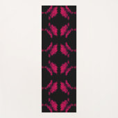Tapis De Yoga Fuchsia Peony Art Floral Abstrait (Devant)