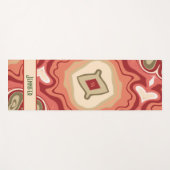 Tapis De Yoga Fun Green Red Abstrait Moderne tendance Inspirivit (Devant (Horizontal))