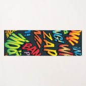 Tapis De Yoga Fun Retro Comic Book pop Art Sounds (Devant (Horizontal))