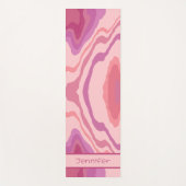 Tapis De Yoga Fun Rose Abstrait Moderne Fille Inspirivity (Devant)