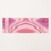 Tapis De Yoga Fun Rose Abstrait Moderne Fille Inspirivity (Devant (Horizontal))