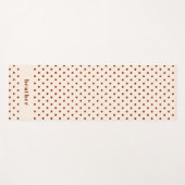 Tapis De Yoga Fun Terracotta moderne Nom des Pois (Devant (Horizontal))