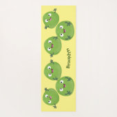 Tapis De Yoga Funny Brussels sprouts légumes caricature (Dos)
