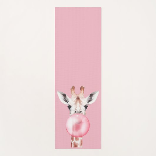 Tapis De Yoga Funny Bubblegum Giraffe (Devant)